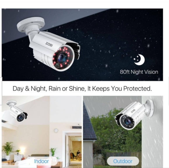 Zosi Wired Security Camera System w/ remote Indoor/Outdoor - Picture 7 of 11